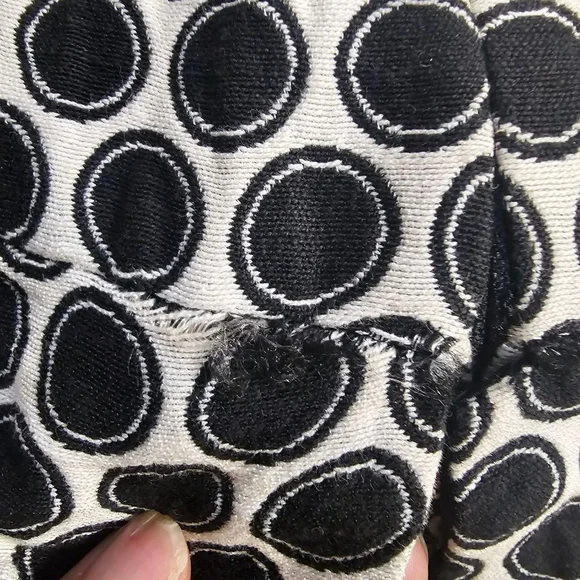 VTG Christian Dior Black & White Polka Dot Peplum Dress Size 6 - Picture 6 of 8